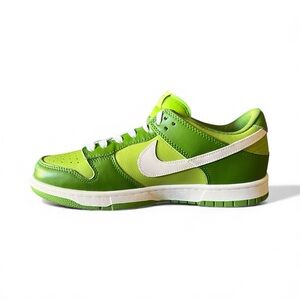 Nike Dunk Low Chlorophyll Green and White Sneakers. New no box